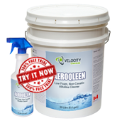 aeroqleen low foam non caustic alkaline cleaner chemical cleaning solution