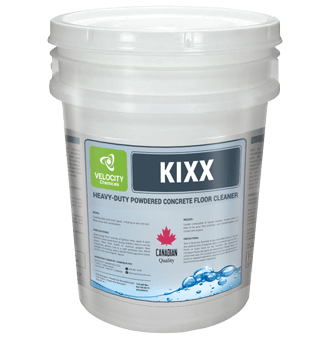 VELOCITY - KIXX: Heavy-Duty Powdered Concrete Floor Cleaner | Industrial Chemical Cleaning Solutions